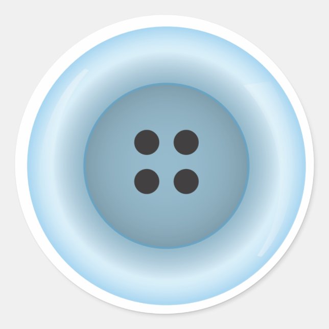 Ljust blå knappstämpelförsegling runt klistermärke (Framsida)