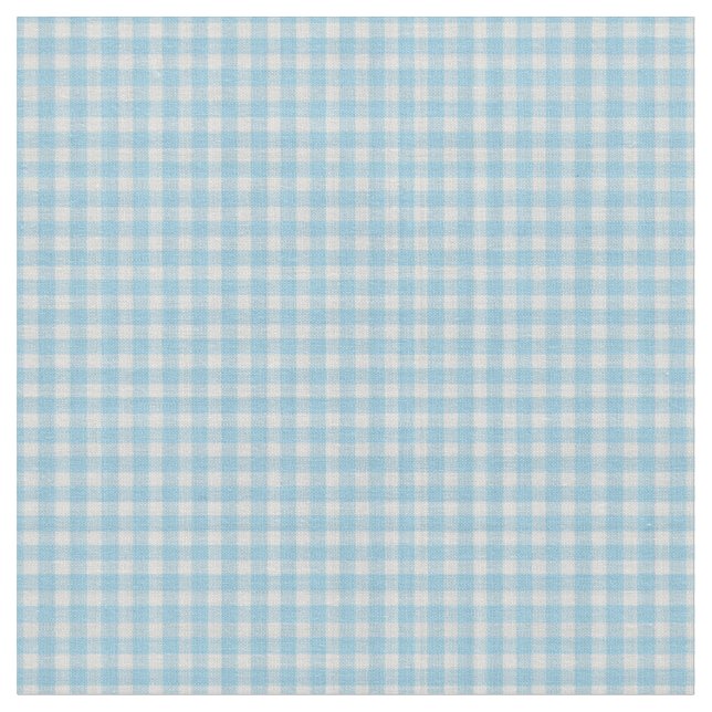 Ljust blåmajsblått gingham-rutigt tyg (Närbild)