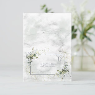 Ljust blått eukalyptus Succulum Place-kort OSA Kort