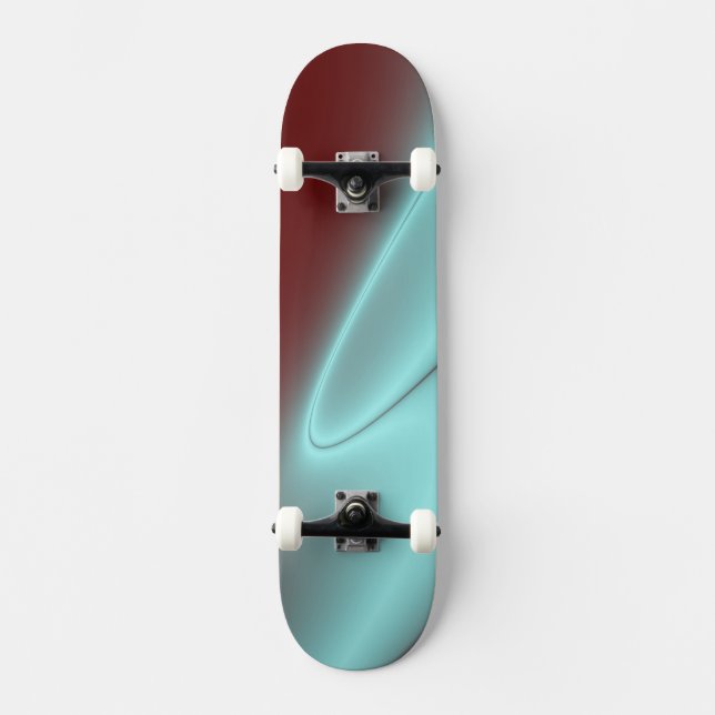 Ljust - blått exponerar skateboard bräda 21,5 cm (Framsida)
