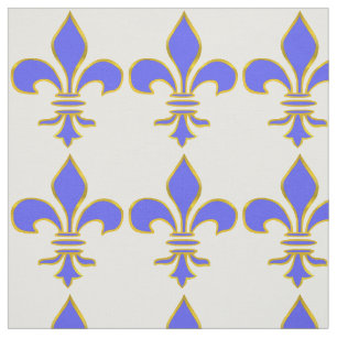 Ljust - blått Fleur de Lis Mönstra Tyg