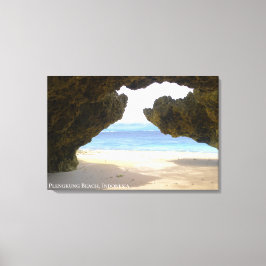 Ljust Blått Hav Karst Ram Resa Landskapsfoto Canvastryck
