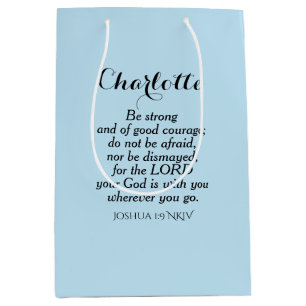 Ljust blått kurage, bible Verse Custom Name Simple