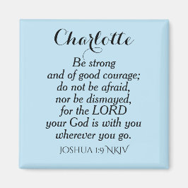 Ljust blått kurage, bible Verse Custom Name Simple Magnet