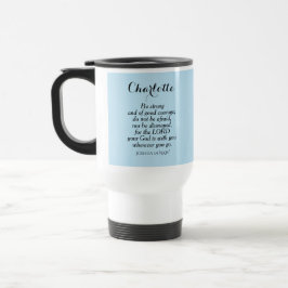 Ljust blått kurage, bible Verse Custom Name Simple Resemugg