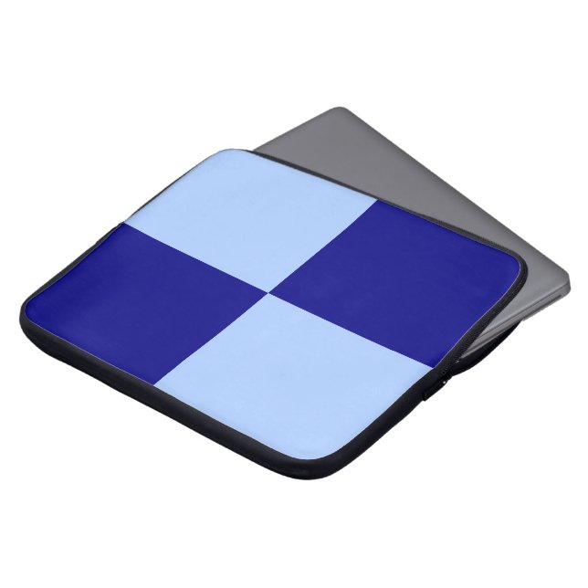 Ljust - blått och mörk - slösa rektanglar laptop sleeve (Framsida topp)