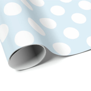 Ljust - blått- och vitpolka dots presentpapper