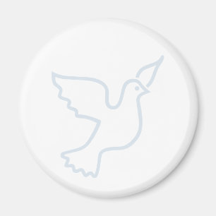Ljust - blåttfredduva magnet