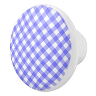 Ljust - blåttGingham Knopp