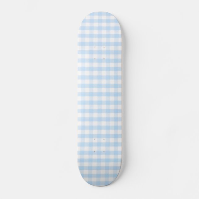 Ljust - blåttginghammönster mini skateboard bräda 18,7 cm (Framsida)