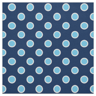 Ljust - blåttpolka dots på mörk - slösa tyg