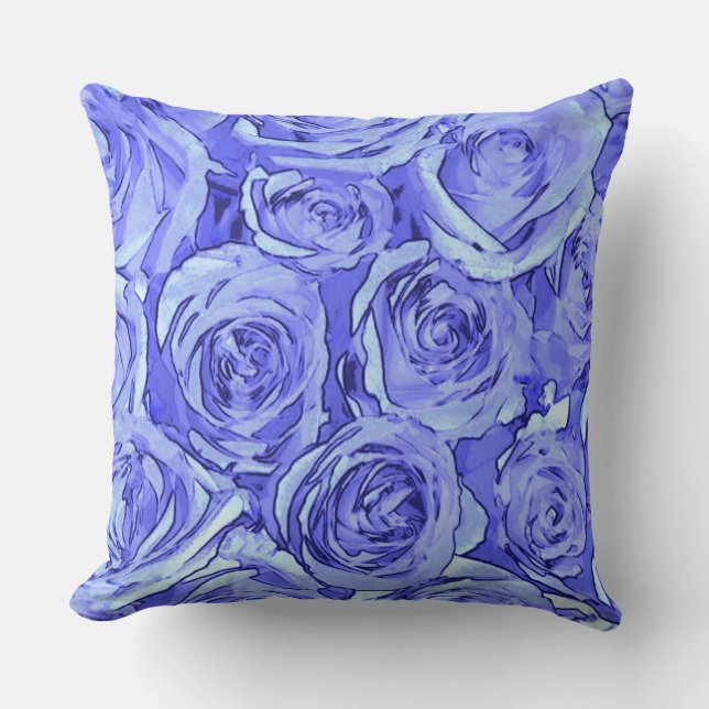 Ljust - blåttro kudde (Framsida)