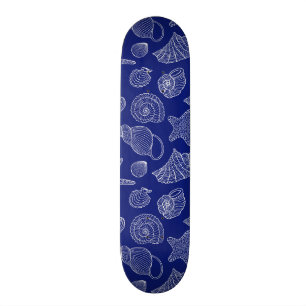 Ljust blåttsnäckamönster skateboard bräda 21,5 cm
