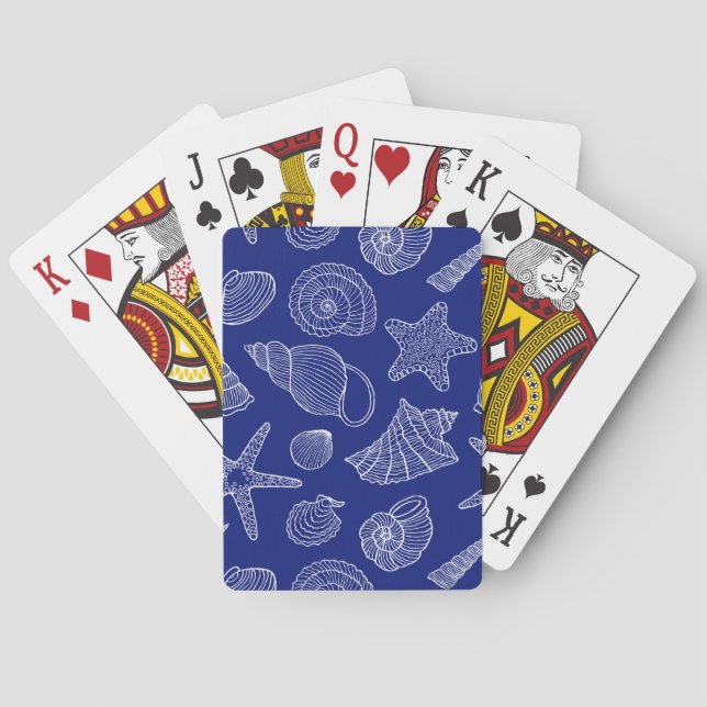 Ljust blåttsnäckamönster spel kort (Baksidan)