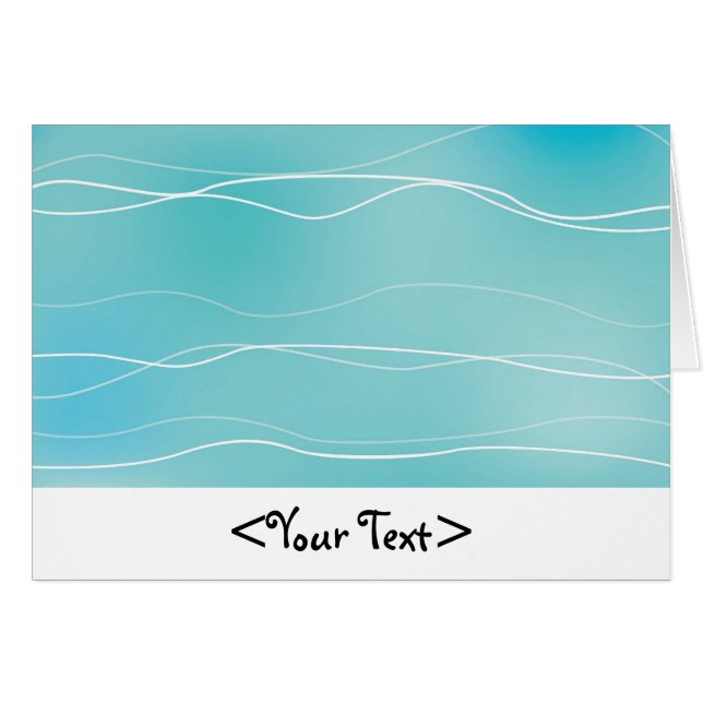 Ljust - blåttvågar hälsningskort (Framsidan Horizontal)