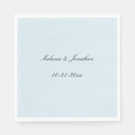 Ljust blekblå bröllop pappersservett