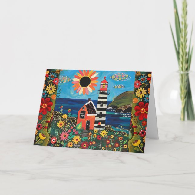 Ljust Blommigt för vattenfärg - laminerat kort för (Framsida)