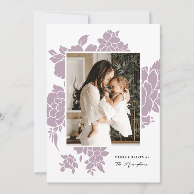 Ljust Blommigt | Lilac | Fotojul Julkort (Framsida)