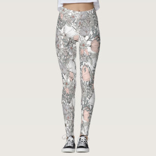 Ljust Blommönster Leggings