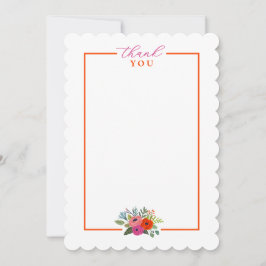 Ljust blomstermotiv till baby shower tack kort