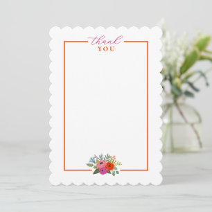 Ljust blomstermotiv till baby shower tack kort