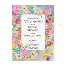 Ljust blomsterpraktigt bröllopsdusch