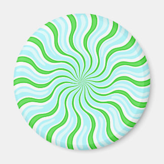 Ljust Blue & Lime Psychedelic Rand Magnet