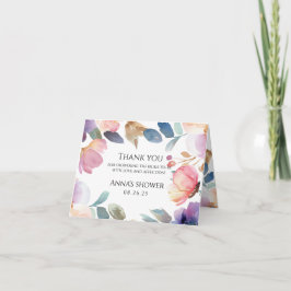 Ljust bröllopsfestkort för tack