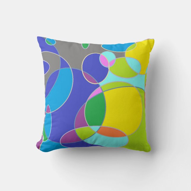 Ljust bubbla tangerinen kudde (Framsida)