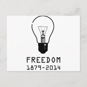 Ljust bulb (SVART LOGOTYP) Vykort