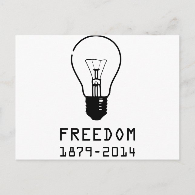 Ljust bulb (SVART LOGOTYP) Vykort (Framsida)