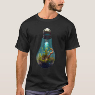 Ljust Bulb Terrarium för en klimatförändringsaktiv T Shirt