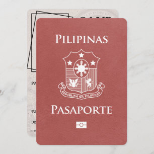 Ljust Burgundy Filippinskt pass Spara datum Spara Datumet