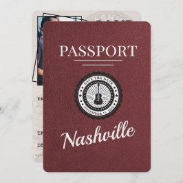 Ljust Burgundy Nashville Passport sparar datum Spara Datumet