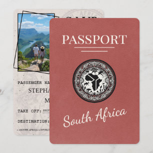 Ljust Burgundy Sydafrika Pass Spara Datumet