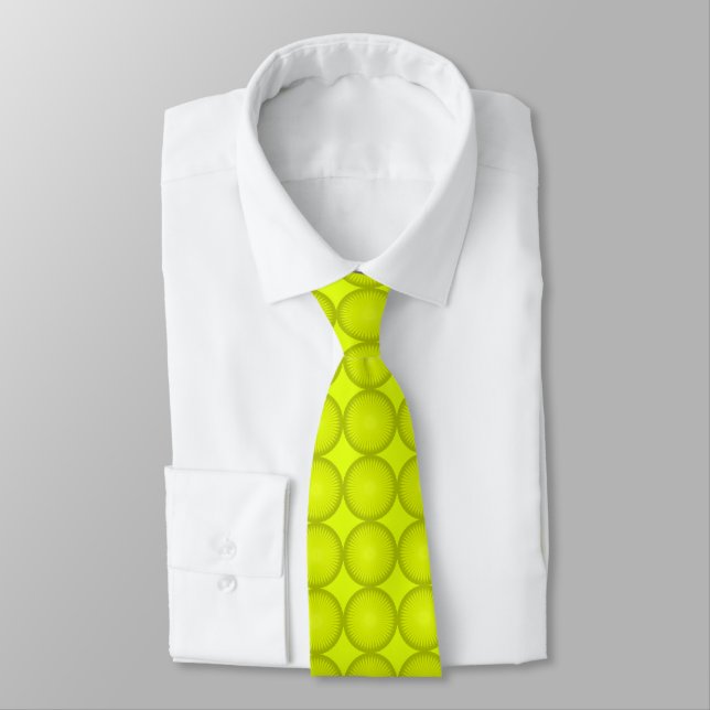 Ljust Chartreuse-prickig herrkrage Slips (Bunden)