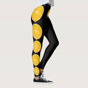 Ljust citronsegment av gult leggings