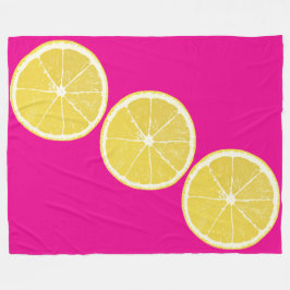 Ljust citrustrio på het rosa filt