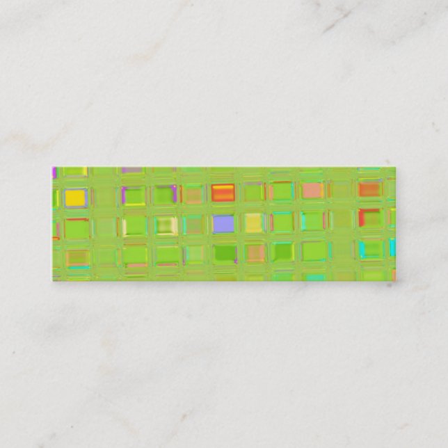 Ljust - den gröna Glass mosaiken belägger med Mini Visitkort (Framsida)