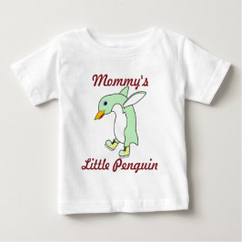 Ljust - den gröna pingvinet med blått- & gultis tee shirt