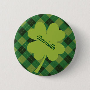 Ljust - den gröna Shamrockpersonligen klämmer fa Knapp
