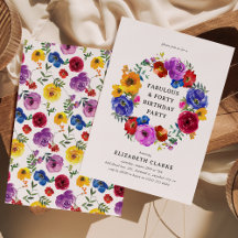 Ljust & djärvt blomsterkrans 40-årsfest