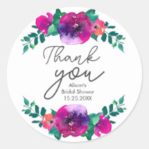 Ljust & djärvt färgglada blommor bröllopsfest tack