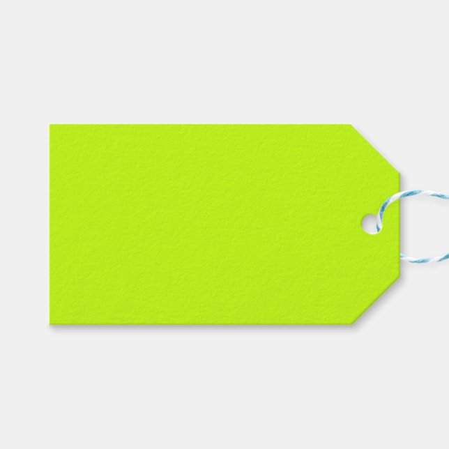 Ljust eller neon gulgrön presentetikett (Framsidan (Horisontell))