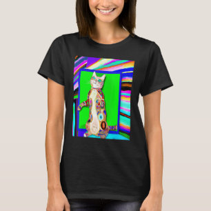 Ljust färgad kattunge katt meme t shirt