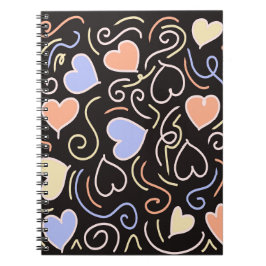 Ljust färgad på en svartvit bakgrundsanteckning anteckningsbok