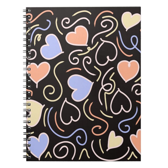 Ljust färgad på en svartvit bakgrundsanteckning anteckningsbok (Framsidan)