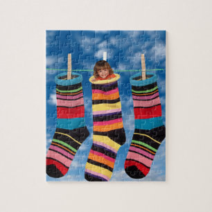 Ljust färgadsockor pussel
