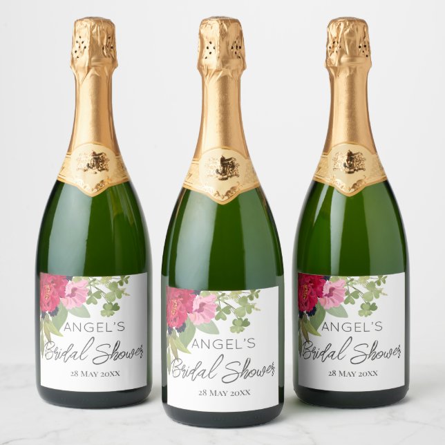 Ljust & färgglatt blomsterbukett bröllopsfest  (Flaskor)