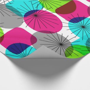 Ljust färgrikt modernt geometriskt mönster presentpapper